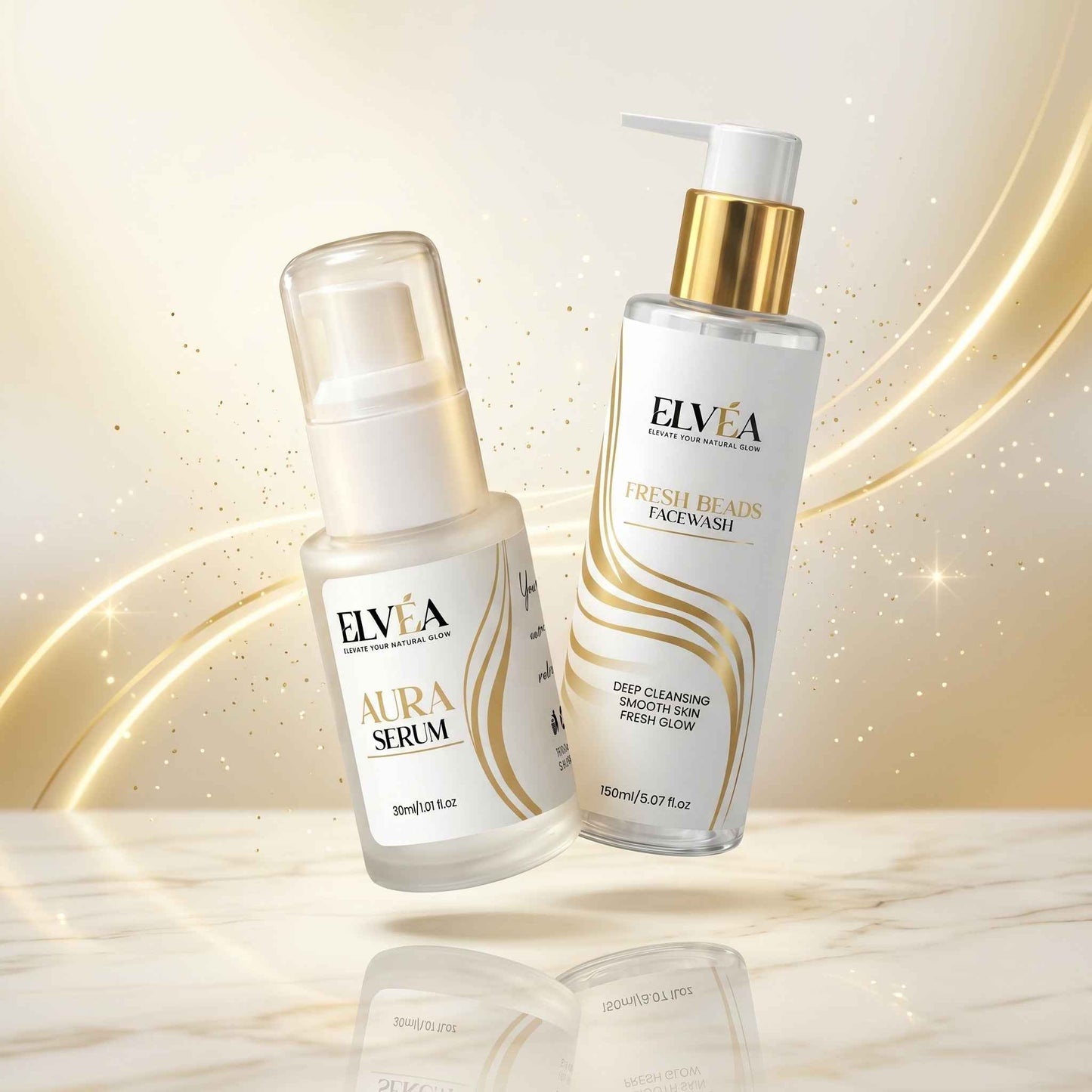 ELVÉA Fresh & Radiant Duo: Your Essential Facewash & Sunblock Skincare Kit